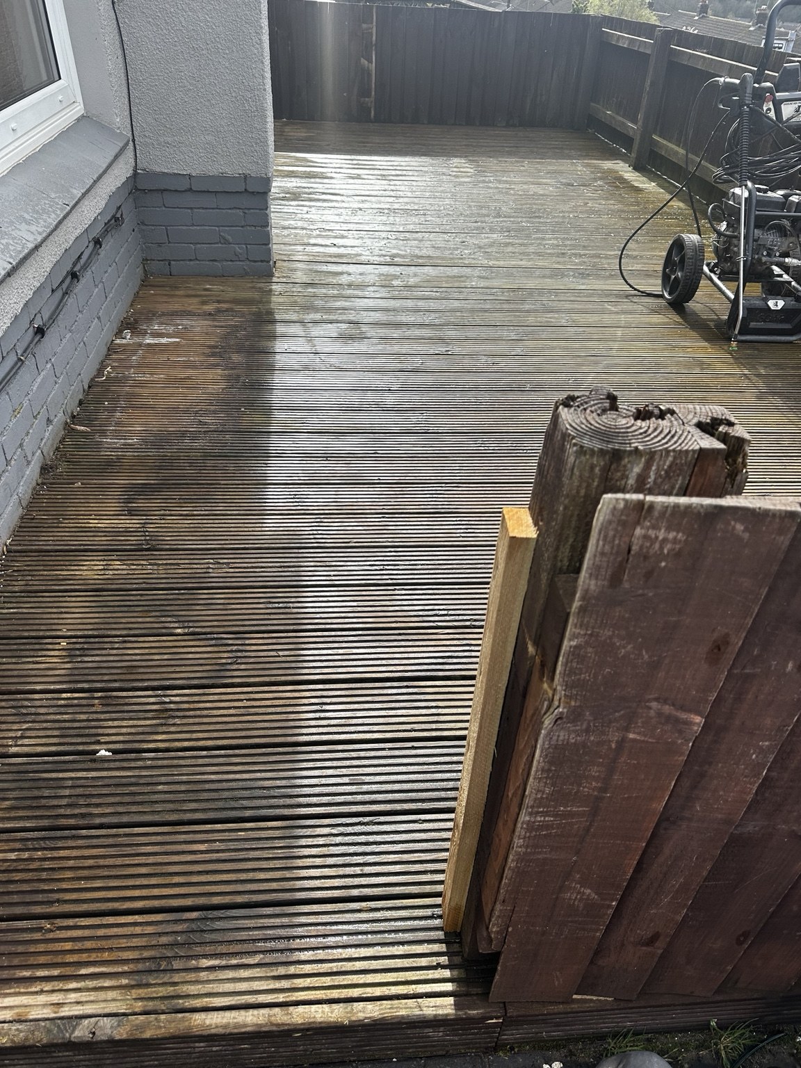 Decking after cleaning