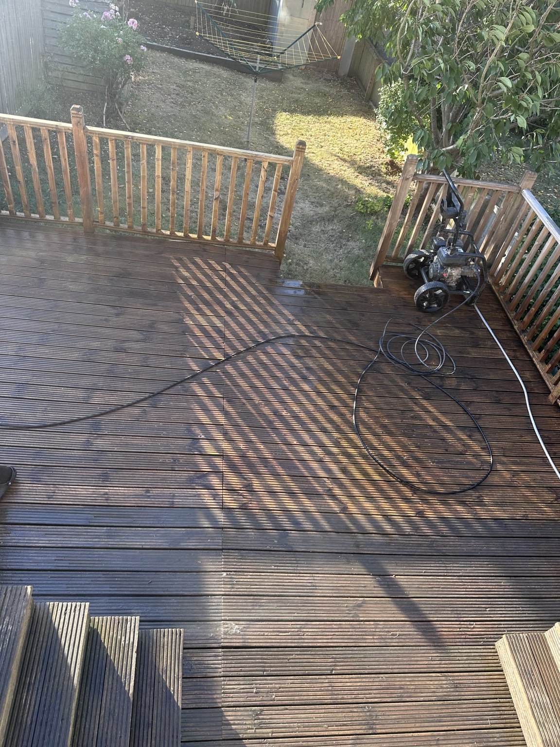 Decking before cleaning