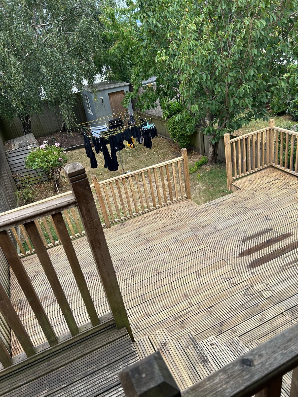 Decking before cleaning