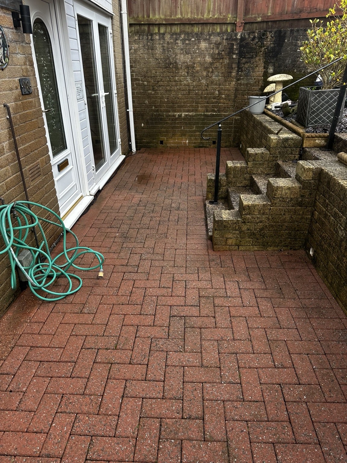 Cleaned patio area
